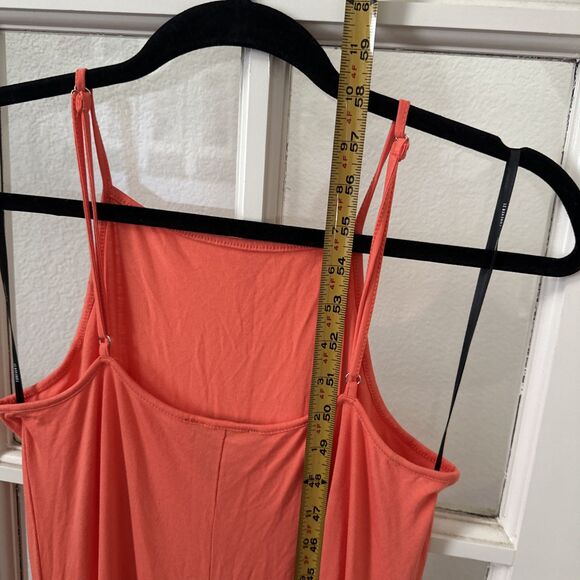 Forever 21 Orange Tank Maxi Dress Womens Large NWOT Square Neck Halter - Picture 10 of 11